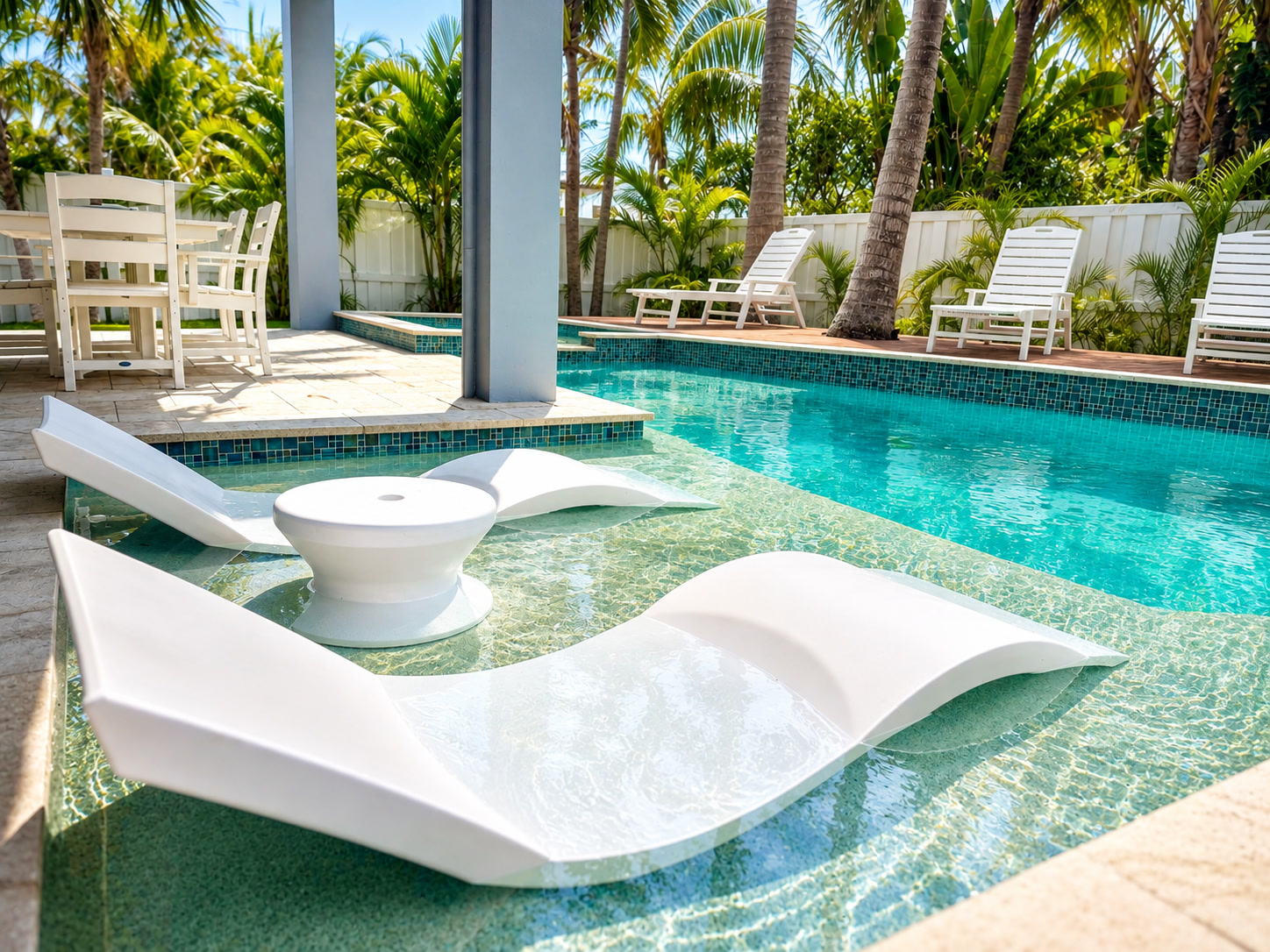Fenced outdoor area at Shore to Please